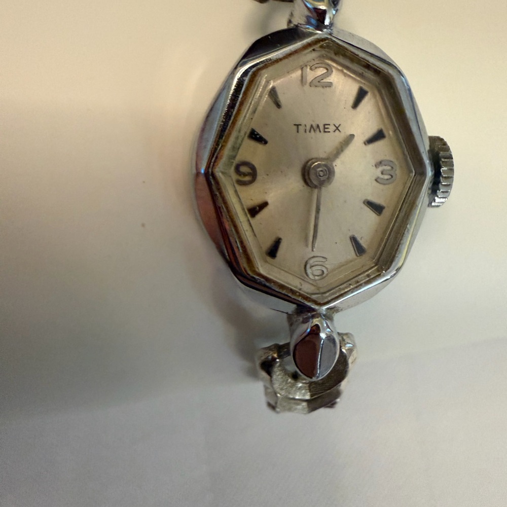 Timex Women's Silver-Tone Octagonal Bracelet Watch